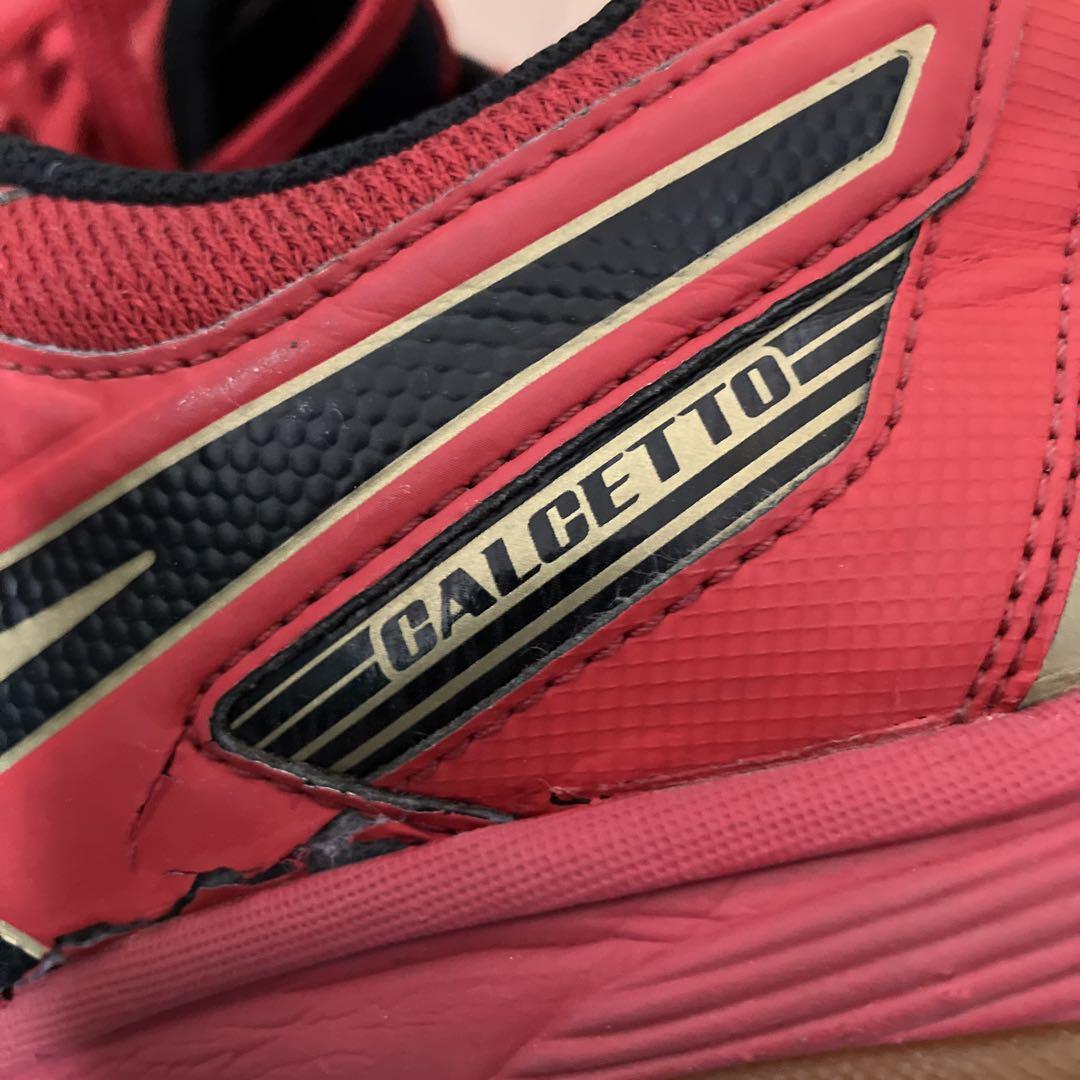 ★ASICSアシックス カルチェット　レッド室内外両用？26.5cm　ジャンク★