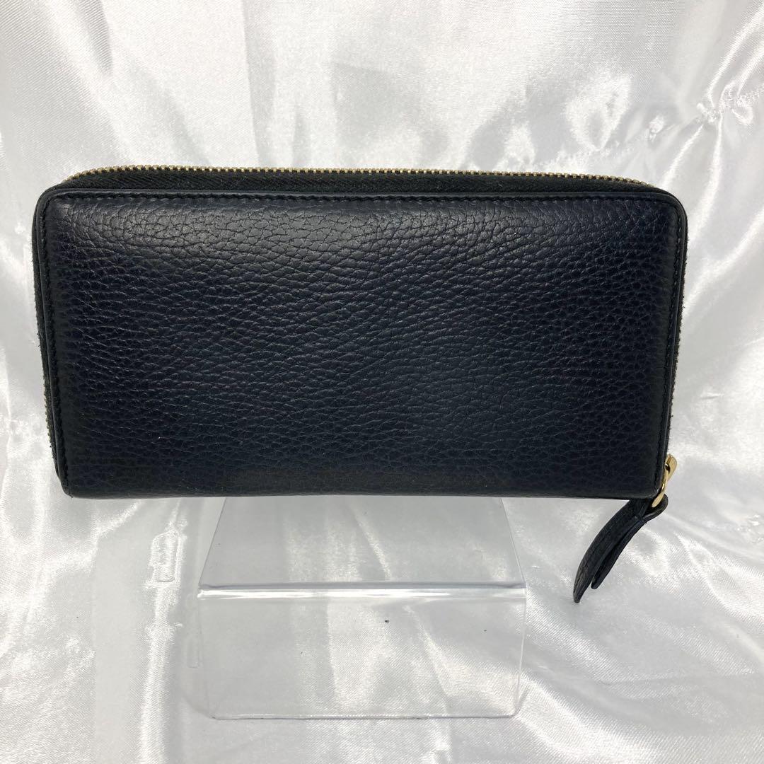 GUCCI グッチ マーモント ダブルG GGロゴ レザー ラウンドファスナー