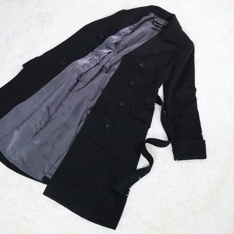 カシミア 上質 トレンチコート グレー M相当 m9d2l-m79922374910 ピュアカシミヤ100% BALLSEY ≫トゥモロー