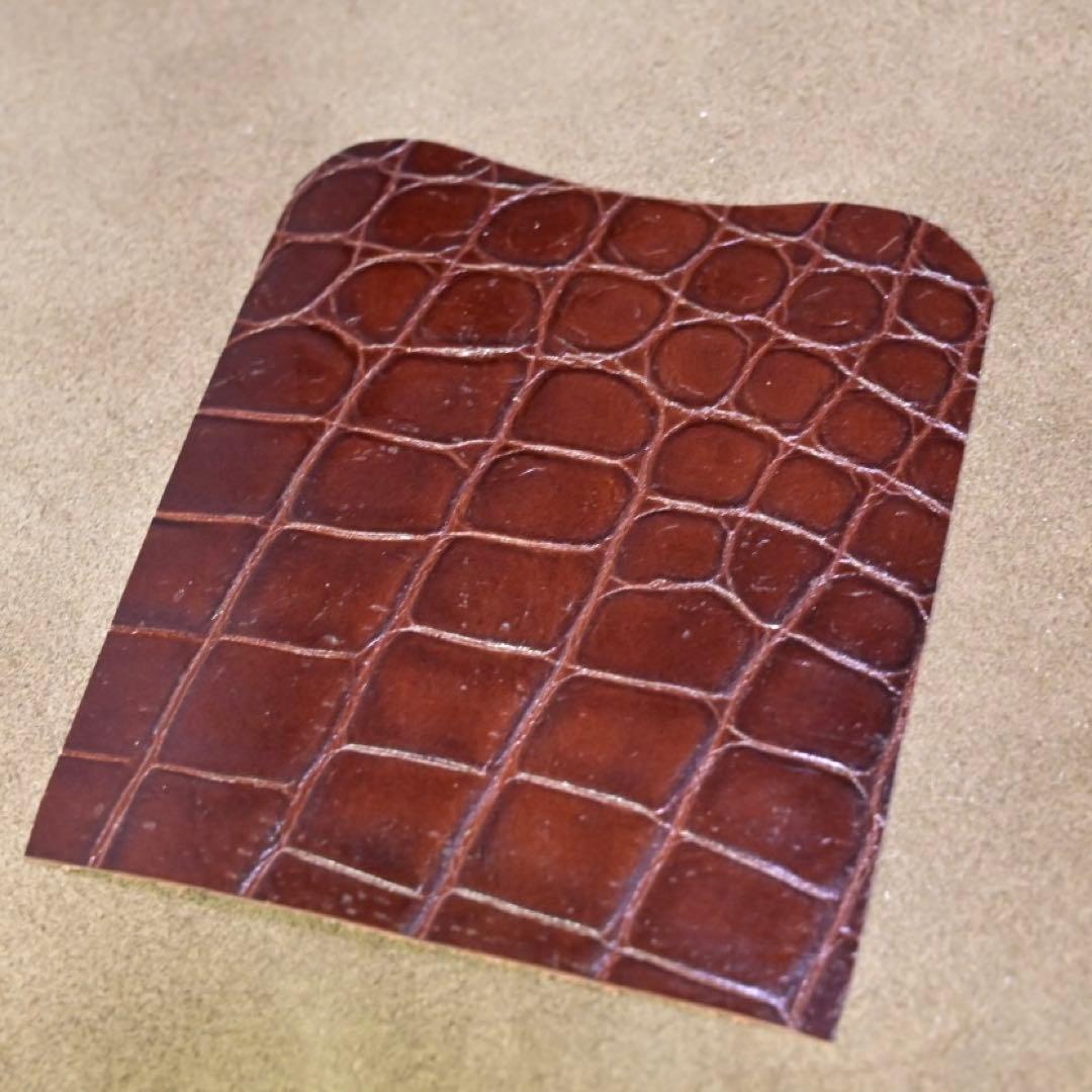 ワイルドスワンズ タング用プロテクター 型押しクロコ ブラウン 直送