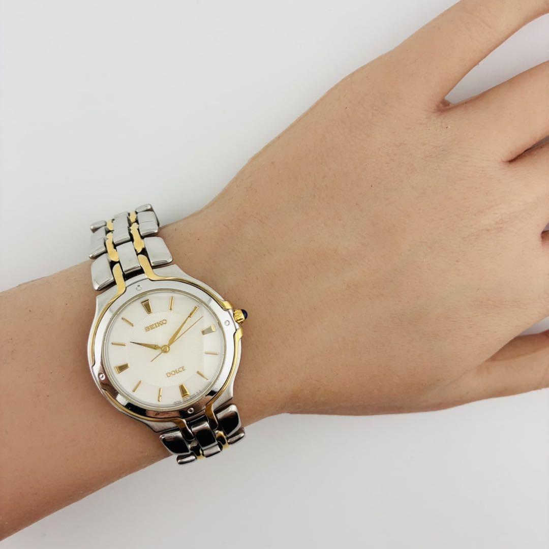 希少品 新品電池】3465 SEIKO DOLCE ユニセックス腕時計 コンビ