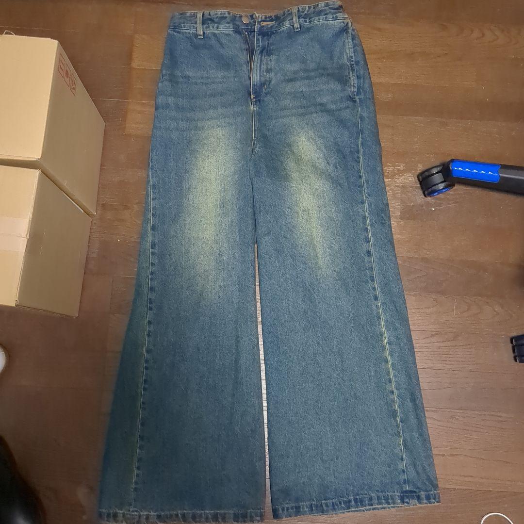 【 CLEL】ヴィンテージデザイン フレアデニムパンツ（ブルー系 М）