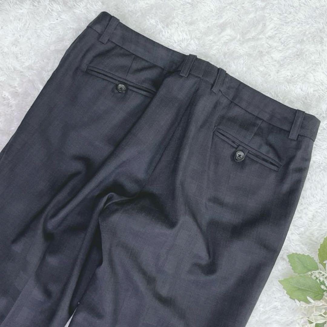 美品✨エヌライン パンツスーツ セットアップ シルク混 チェック ストレッチ