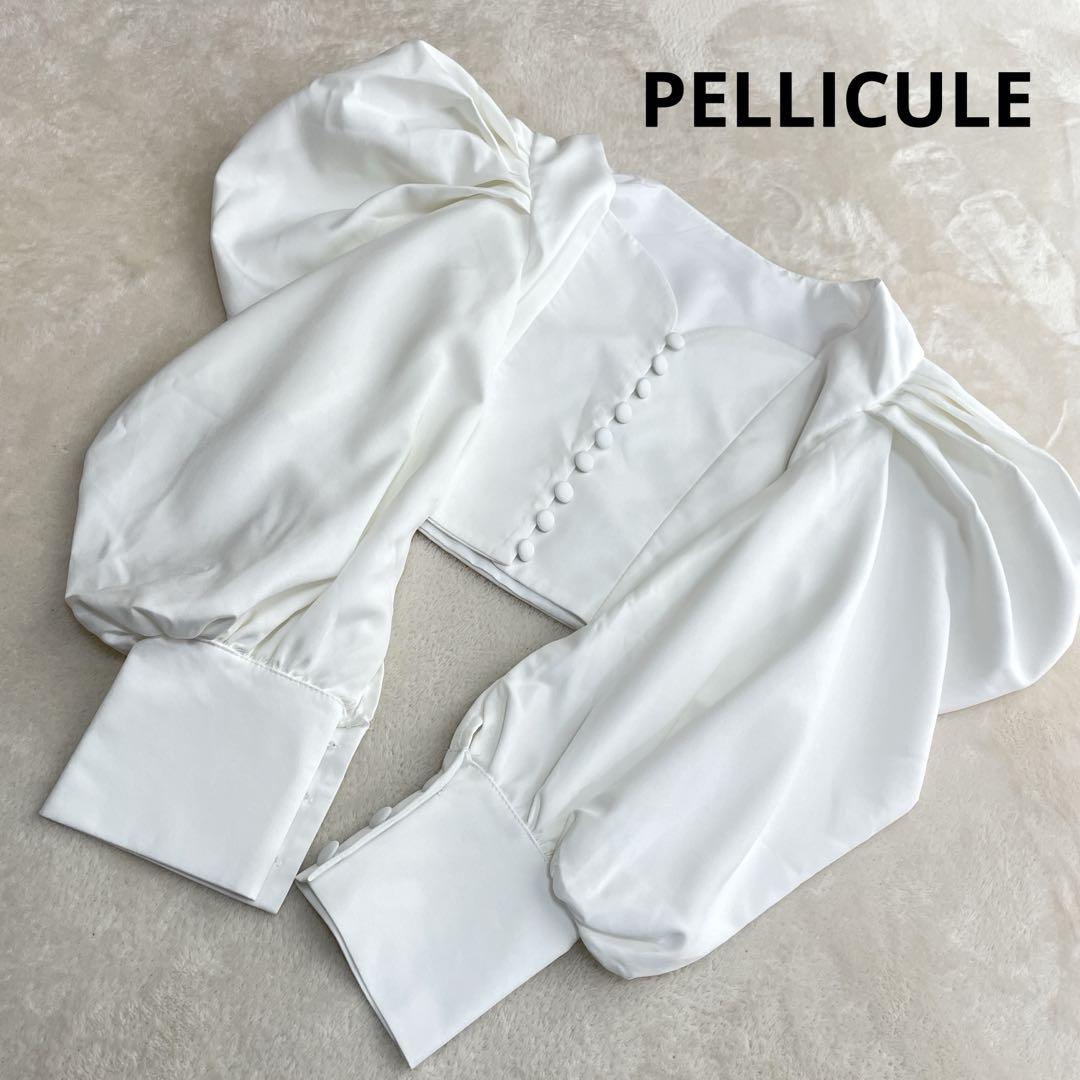 タグ付 PELLICULE パフスリーブ ボリュームスリーブ トップス ブラウス