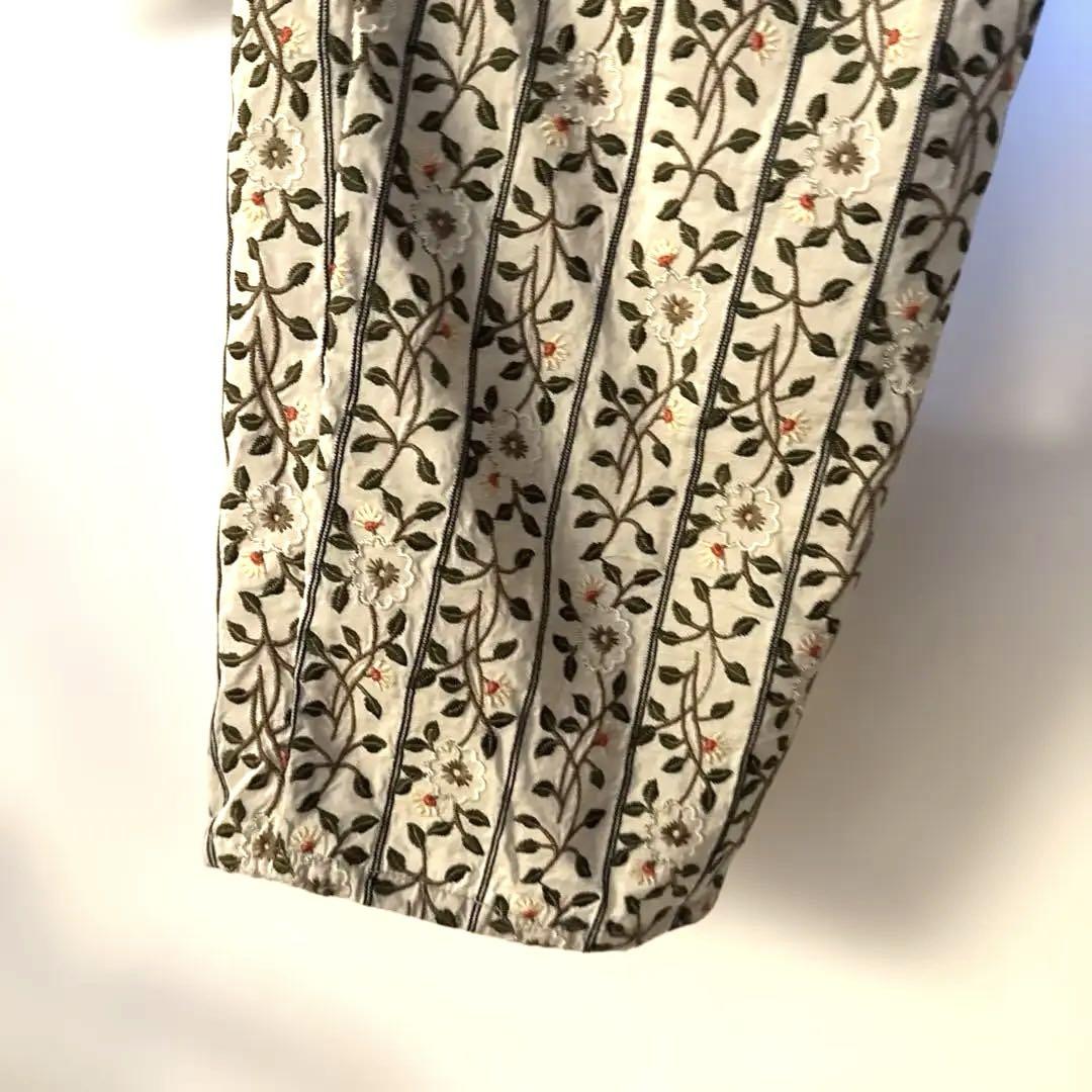 超特価セール開催！！ yuni】刺繍パンツ 花柄 リラックスパンツ ゴム - メルカリ パンツ