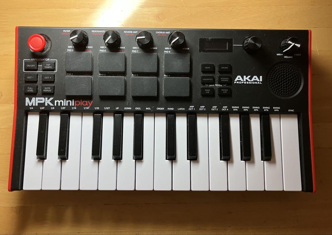 P*o様 AKAI MPK mini play MIDIキーボード パッド 電池