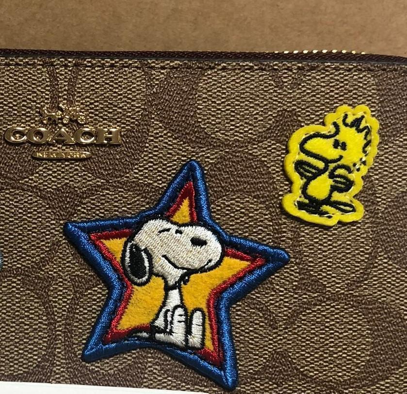 COACH コーチ 新品 スヌーピー 長財布 レディース 小物 財布 087T