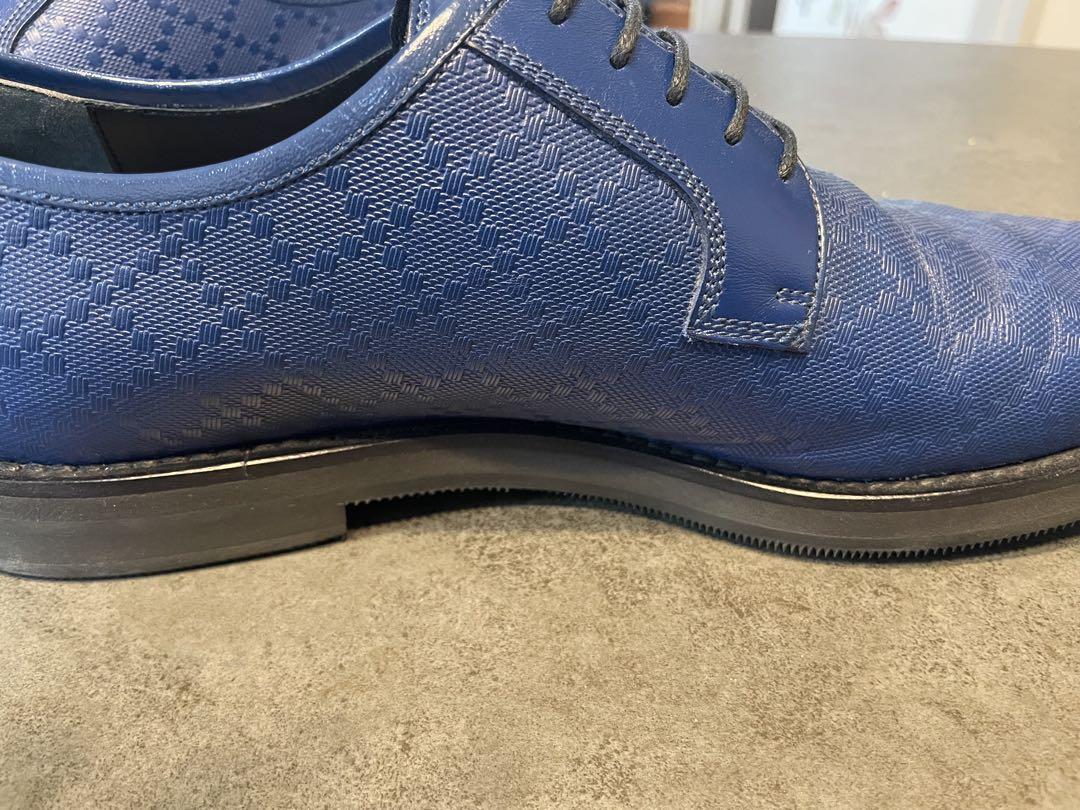 GUCCI レザーシューズ 386575 ブルー