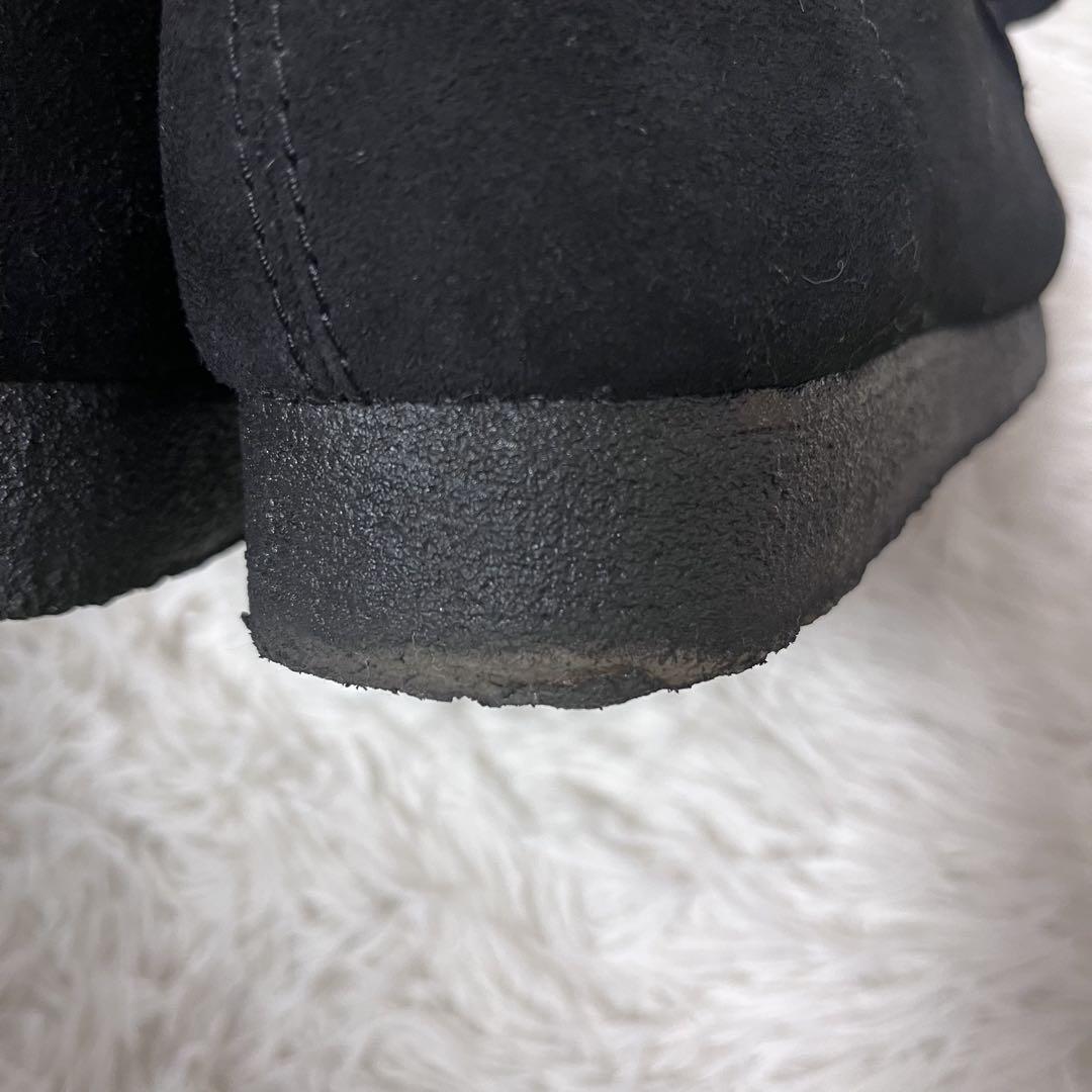 美品 クラークス US9 ワラビー モカシンシューズ スエード ブラック