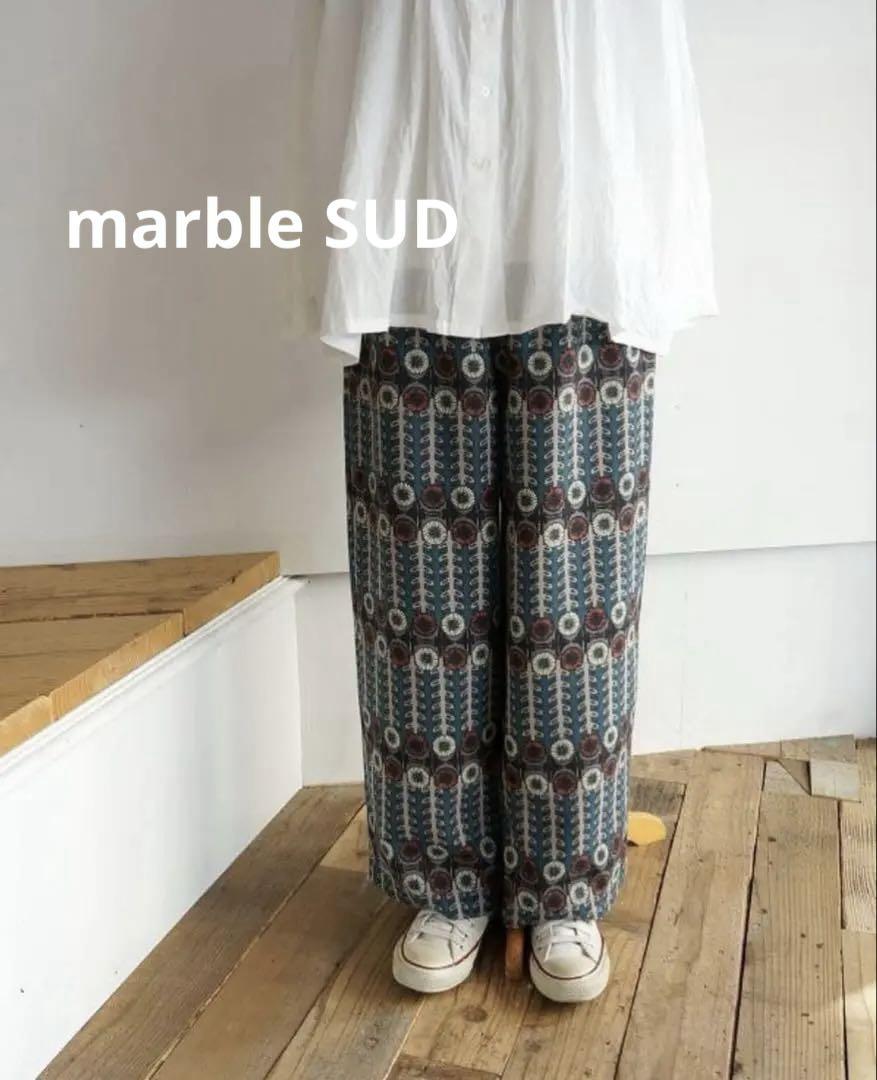 美品　マーブルシュッド　SHION ビッグパンツ　総柄　marble SUD