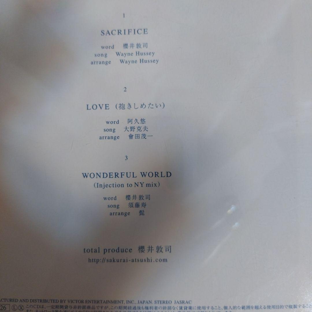 櫻井敦司　SACRIFICEシングル+非売品CD付き