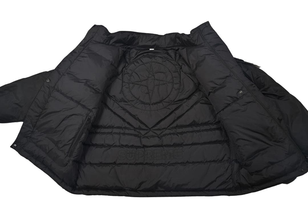 STONE ISLAND SUPREME ダウンジャケット M BLACK 黒 STONE ISLAND SUPREME ダウンジャケット M BLACK 黒
