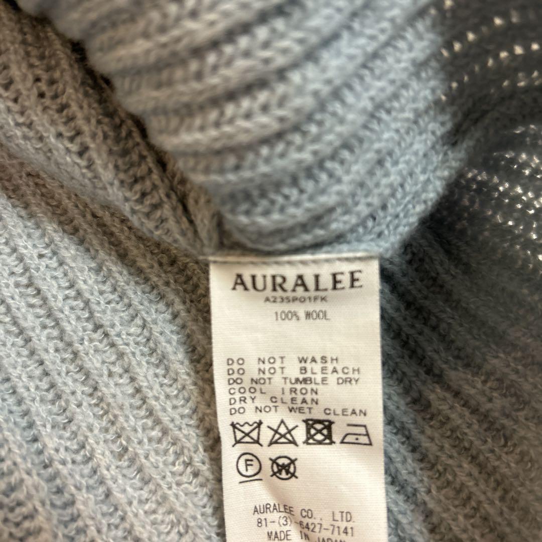 トップス Auralee HARD TWIST WOOL RIB KNIT