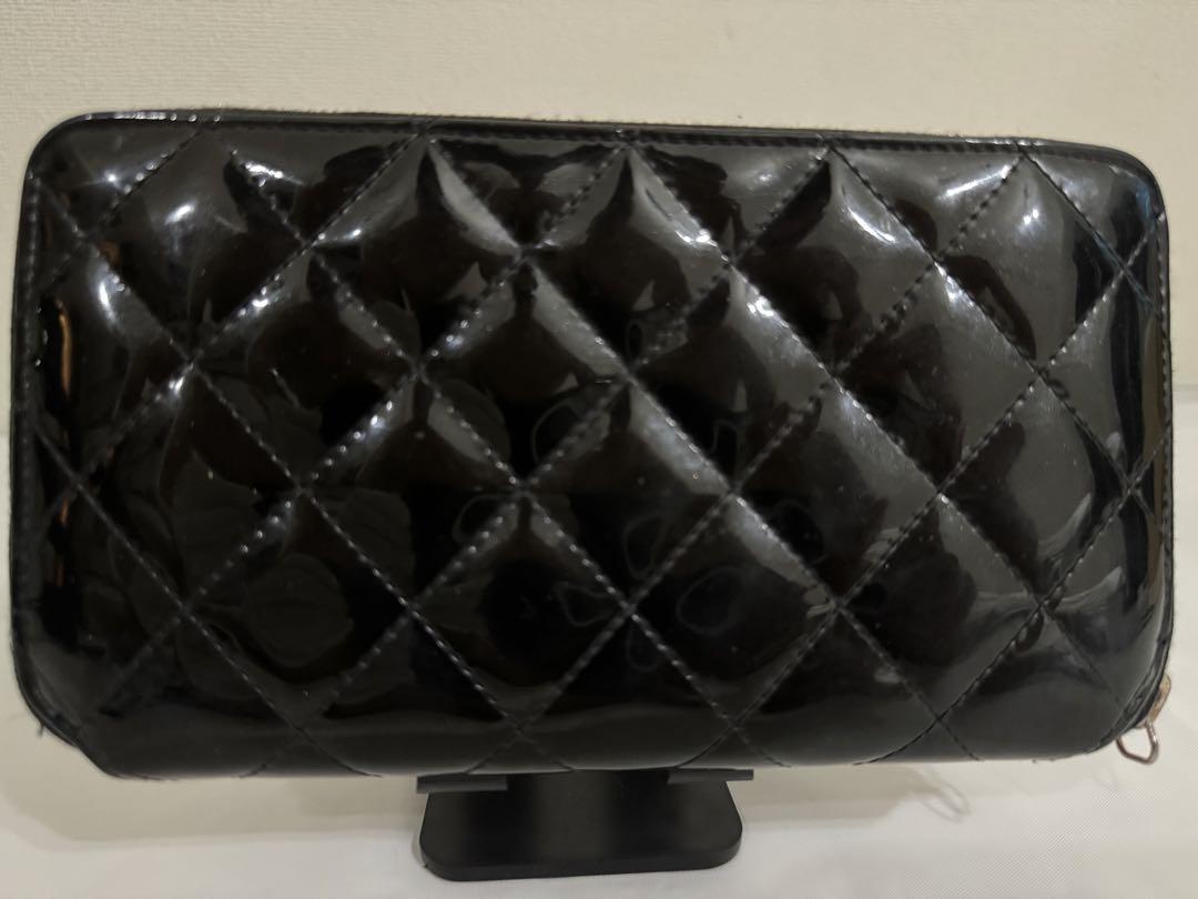 【正規品】 CHANEL 長財布 ココマーク エナメル ラウンドジップ