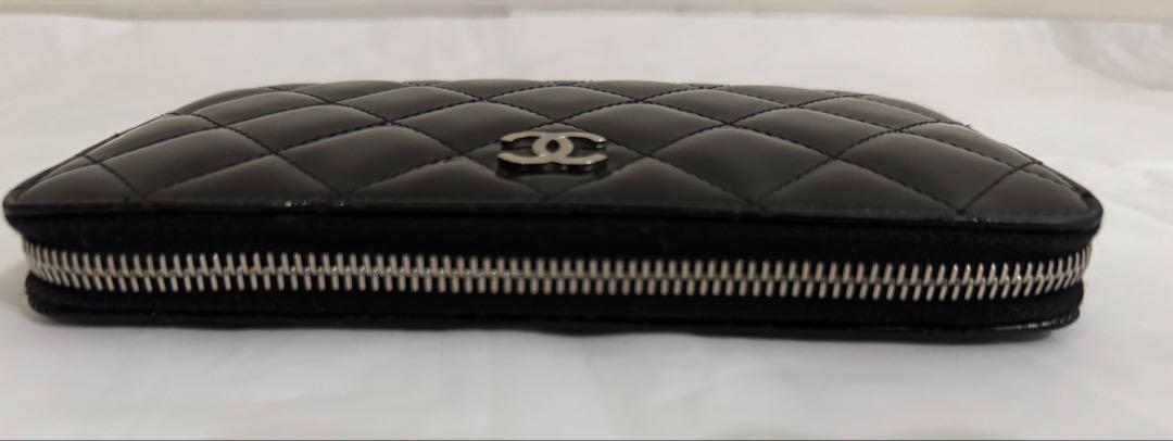 【正規品】 CHANEL 長財布 ココマーク エナメル ラウンドジップ