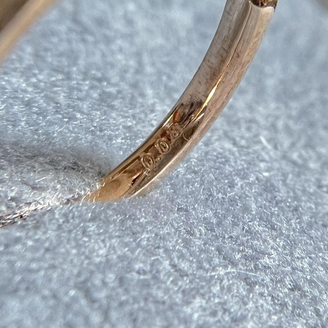 K18 金 刻印入 D1.00ct りダイヤモンドリング 11号 - メルカリ