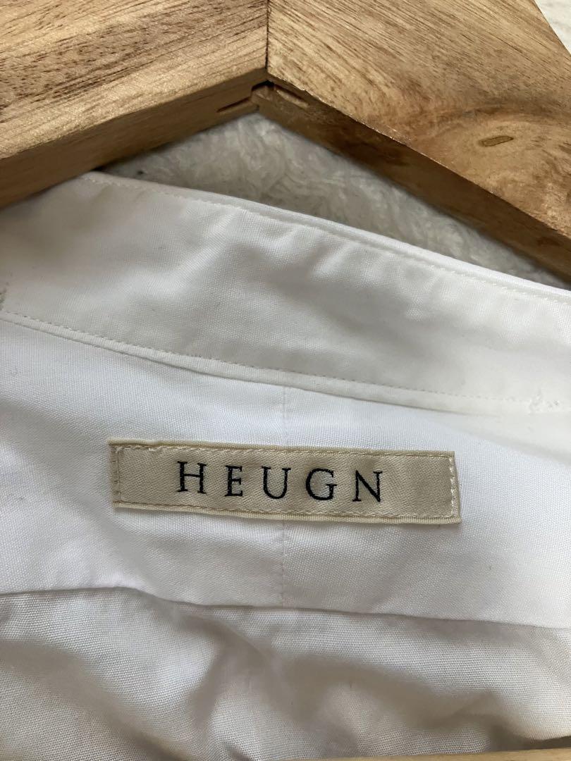 HEUGN ユーゲン　Rob　ホワイト　バンドカラー　ノーカラー　スタンドカラー