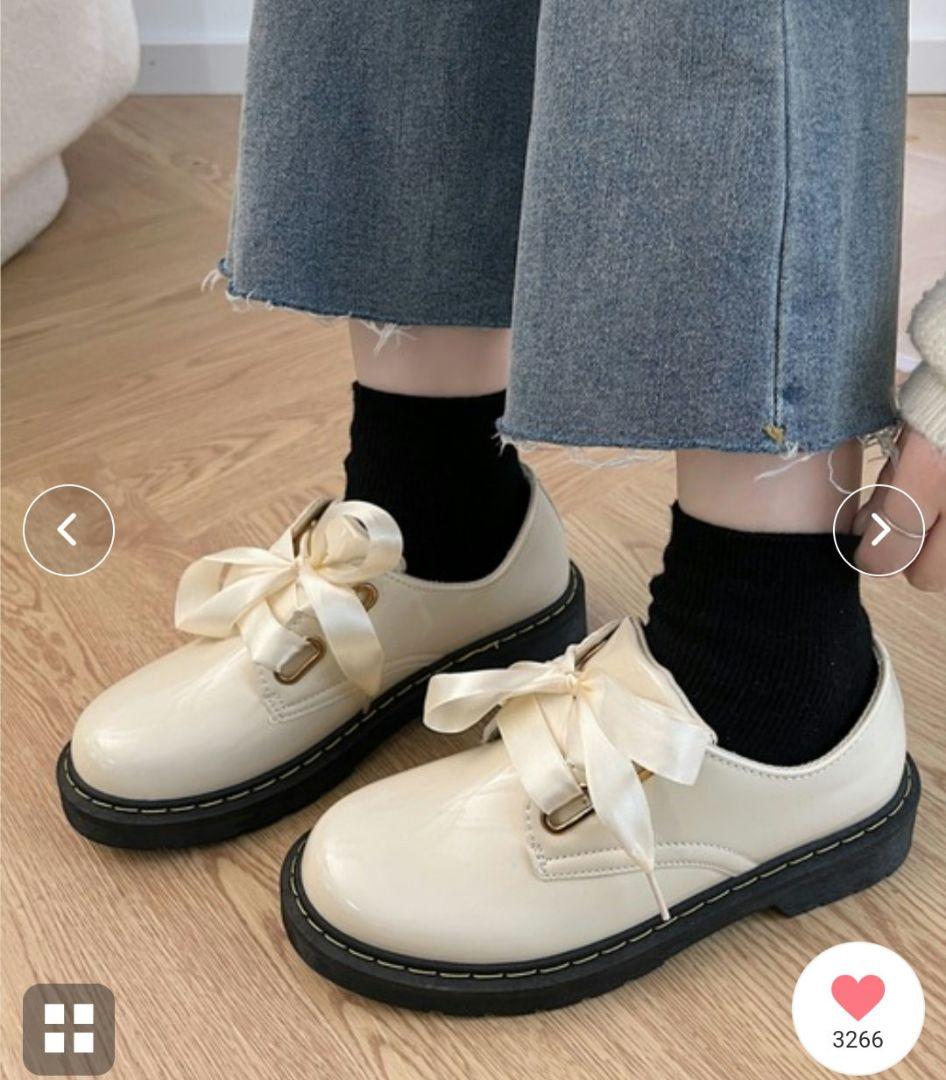 サテンリボン3ホールレースアップマニッシュシューズ ホワイト 量産型 韓国 地雷 メルカリ サテンリボン3ホールレースアップマニッシュシューズ ホワイト 量産型 韓国 地雷 メルカリ