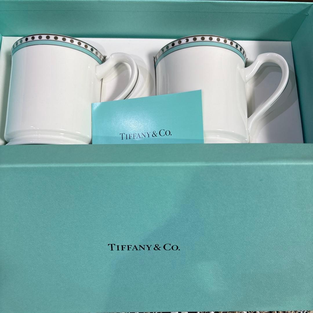 ティファニー プラチナブルーバンド マグカップ ペア ティファニー プラチナブルーバンド マグカップ ペア