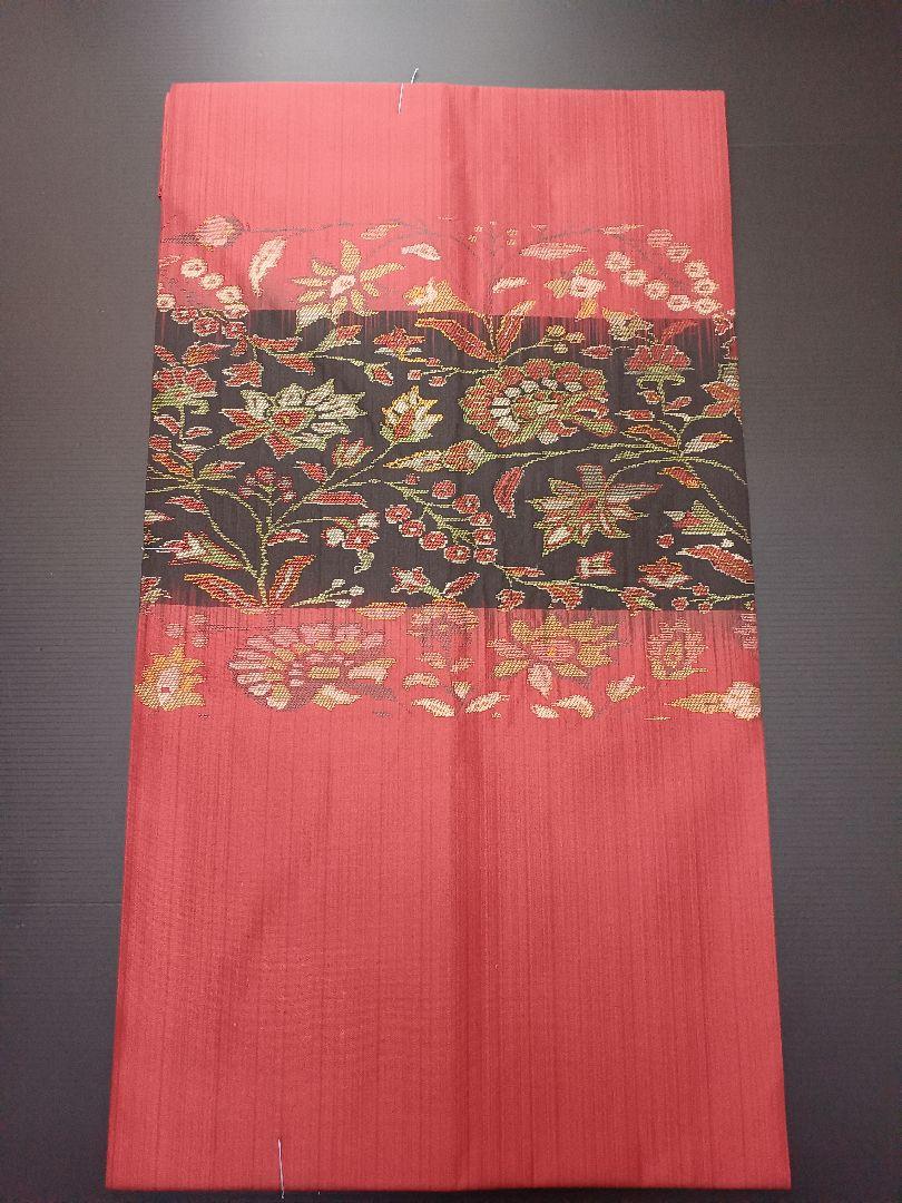 ［名古屋帯］　新品美品　紬　シツケ有り O-757