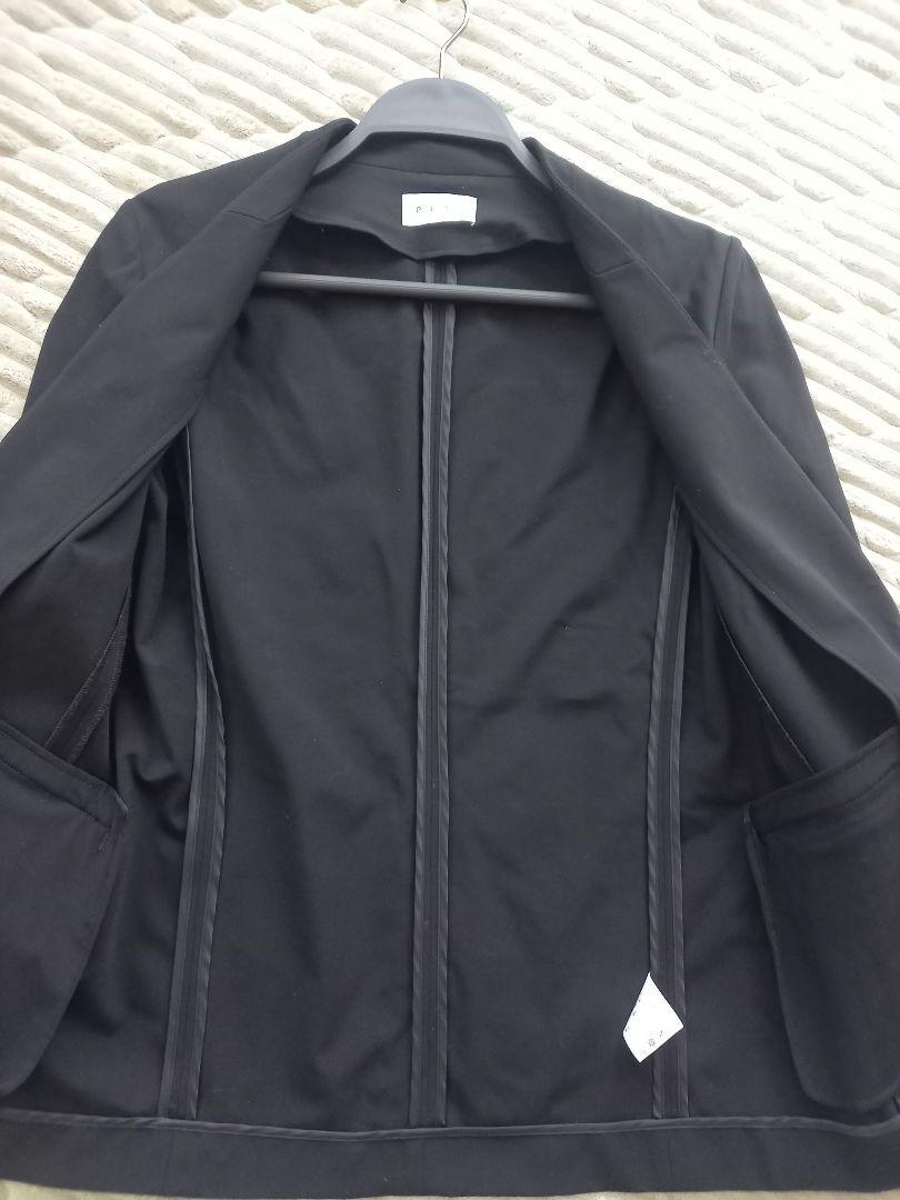 美品 PLST プラステ ノーカラー ジャケット パンツ セットアップ