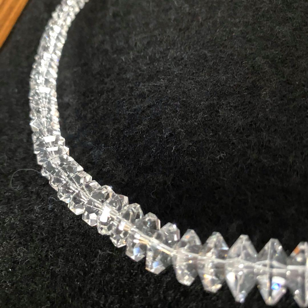 天然石 水晶 高級 クリスタル ハンドメイド ネックレス ミラー