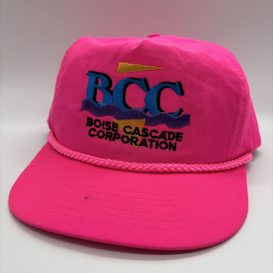 90s　ヴィンテージ　BCC　USA企業　木材流通　刺繍ロゴ　トラッカーキャップ