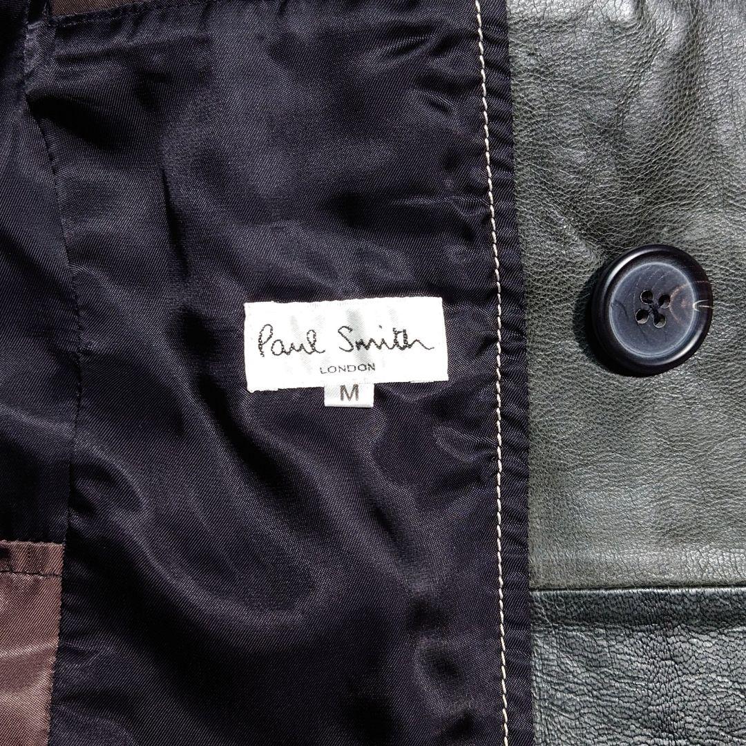 paul smith レザーカーコート ダブルブレスト シープスキン