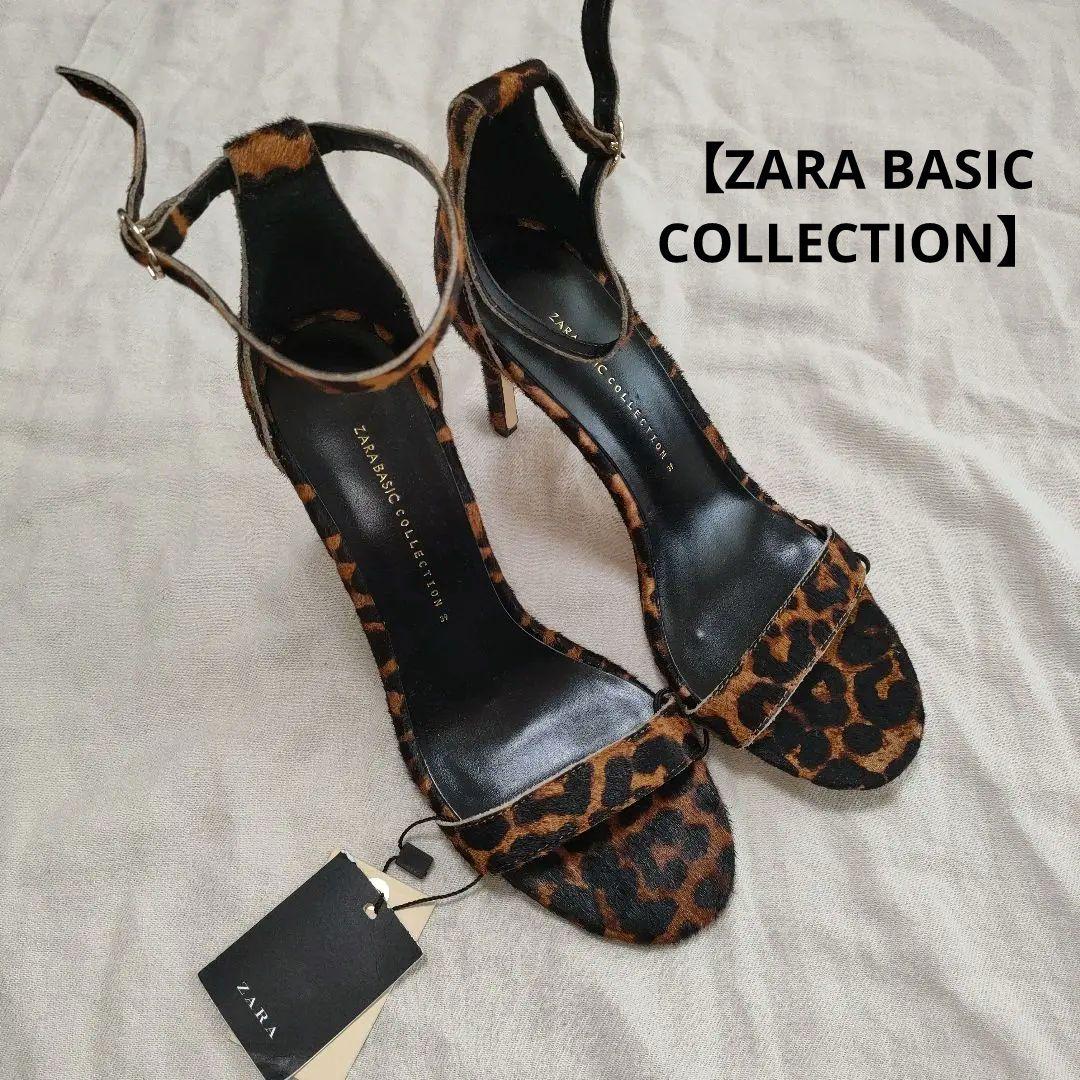 ZARA レオパード ヒョウ柄 サンダル ハイヒール 本革 39
