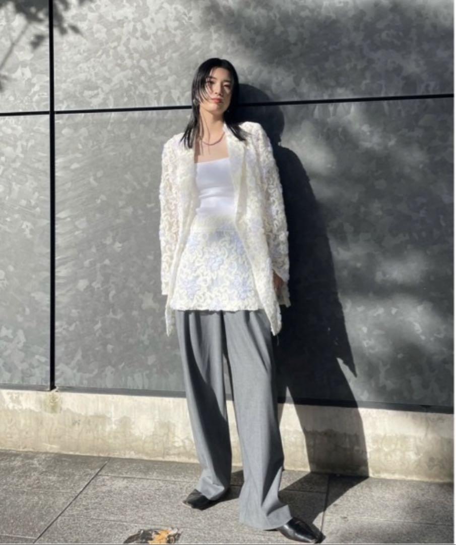 ameri FLOWER MIX LACE SHEER JACKET - メルカリ