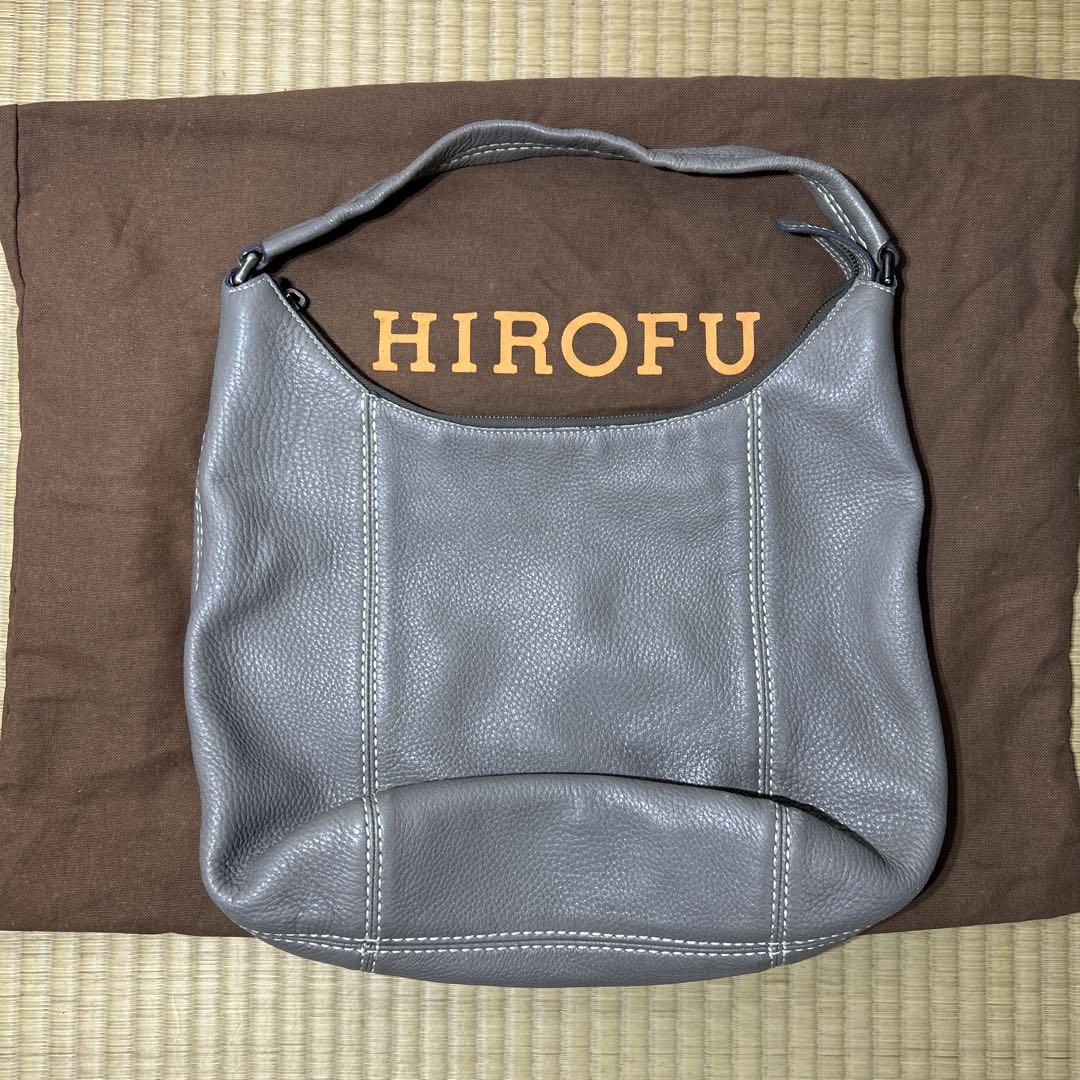HIROFU ヒロフ　ショルダーバッグ　本革　ステッチ　訳ありバッグ