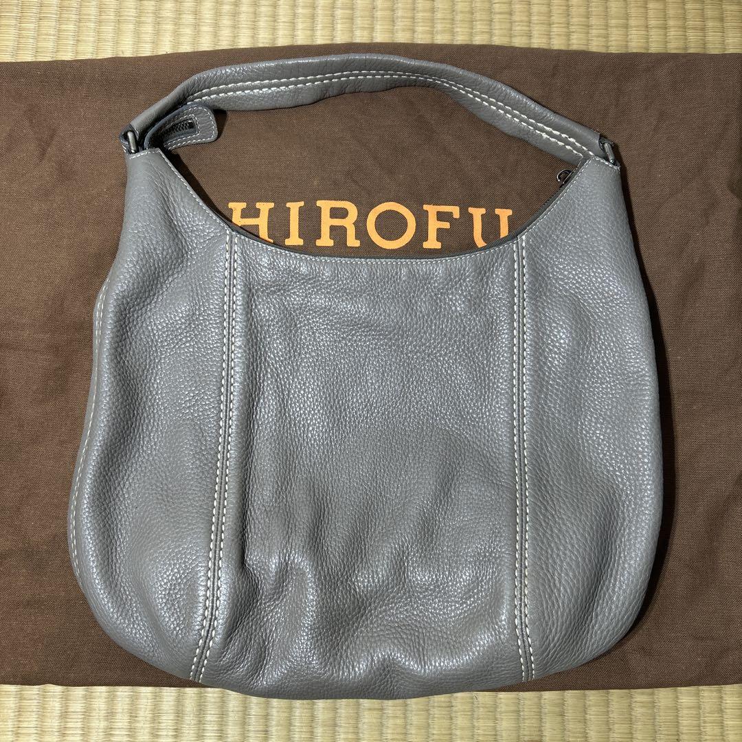 HIROFU ヒロフ　ショルダーバッグ　本革　ステッチ　訳あり