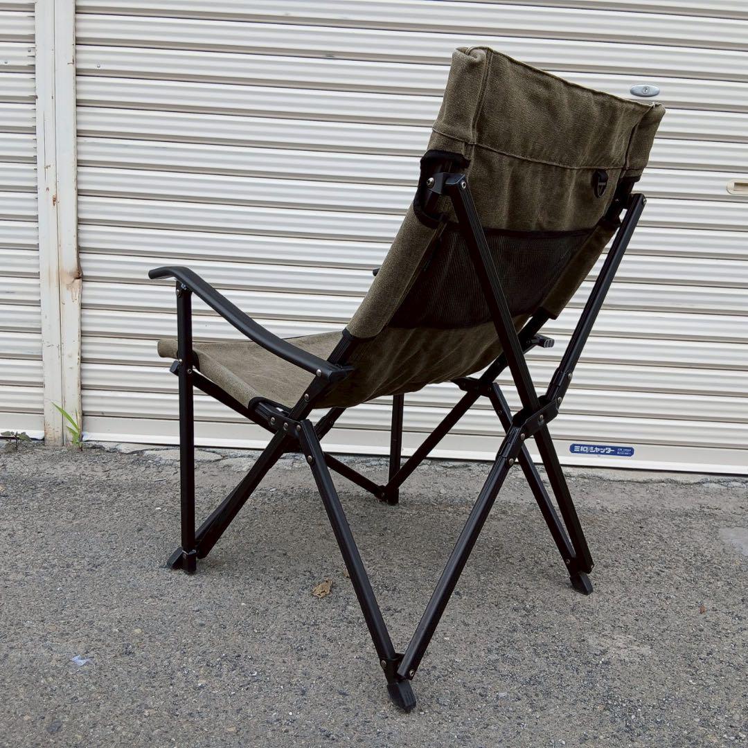CAMPING MOON 焚き火 ローチェア 難燃チェア カーキ ２脚まとめて