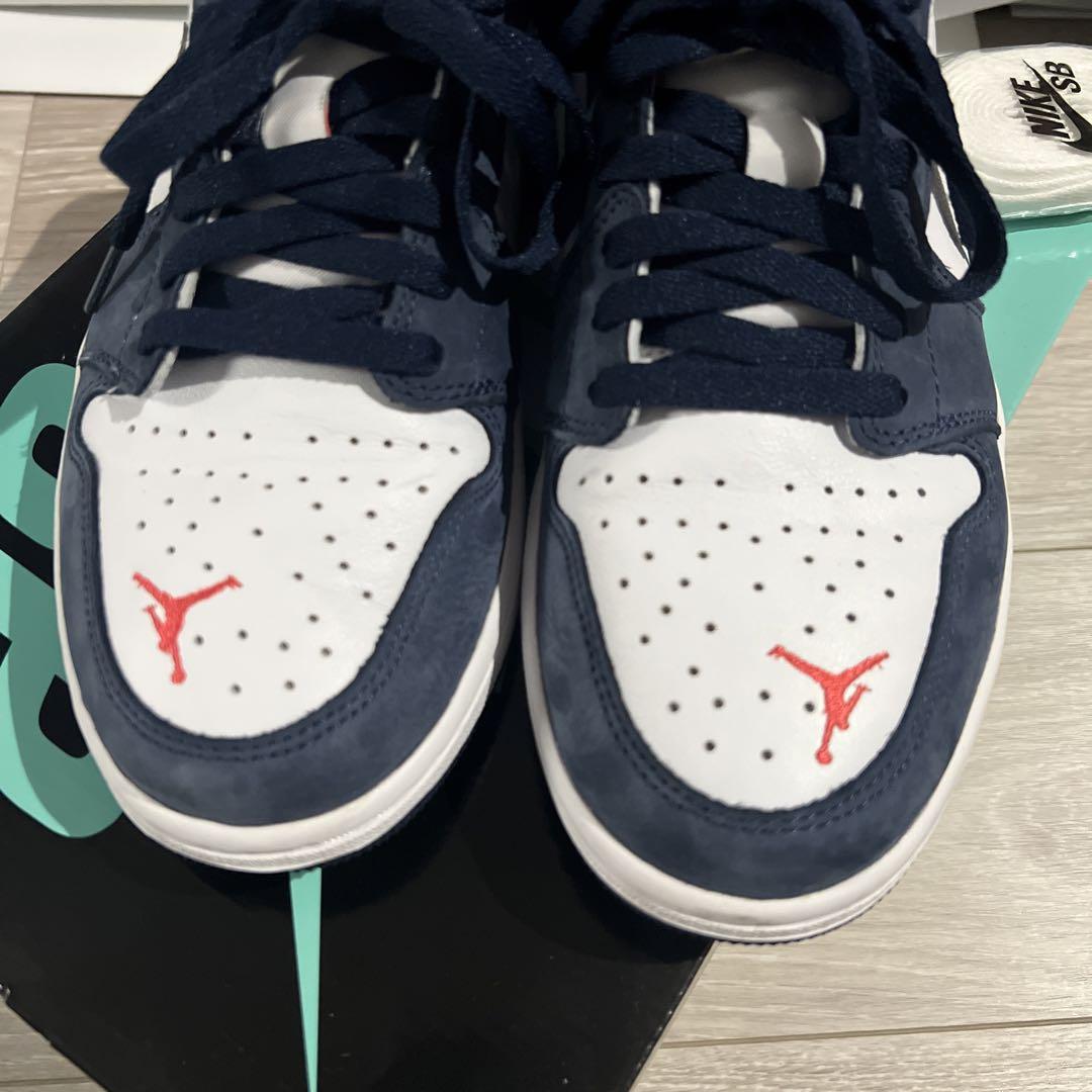 靴 Nike SB Air Jordan 1 Low \"Midnight Navy\"