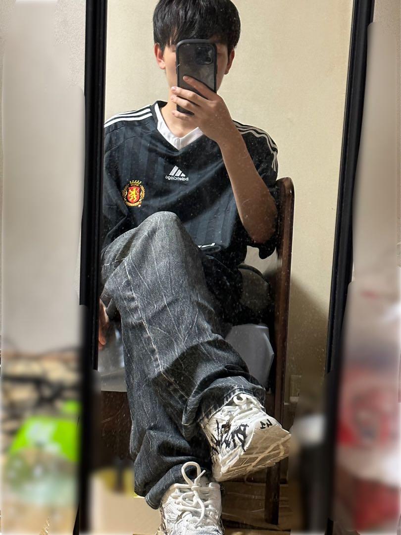 balenciaga トロンプルイユ パンツ 転写デニム