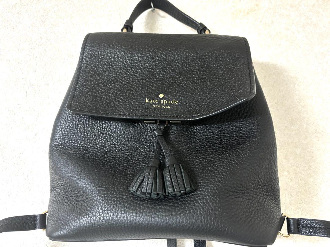 限定セール -SALE 番 一 安いファッション レザーリュック 黒 spade kate - バッグ