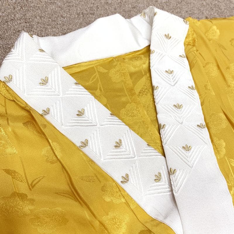 510u23☆振袖用長襦袢 桜 扇 /裄67袖丈100/刺繍半衿付☆美品 510u23☆振袖用長襦袢 桜 扇 /裄67袖丈100/刺繍半衿付☆美品