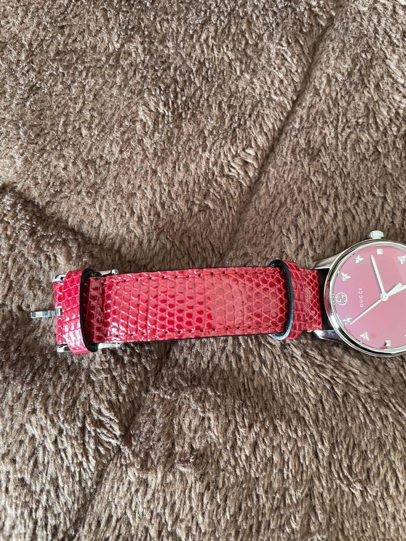 GUCCI YA126584 Ｇタイムレス デイト クォーツ レッド