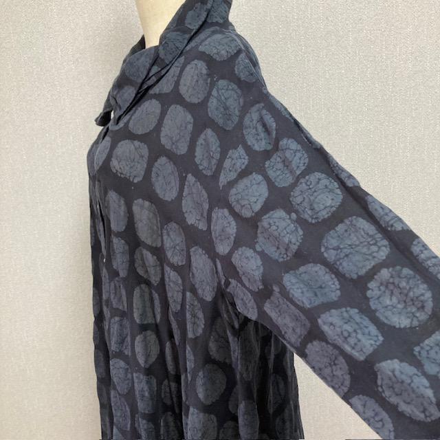 萌 モユル センソユニコ ドット シャツ チュニック ロングシャツ ワンピース