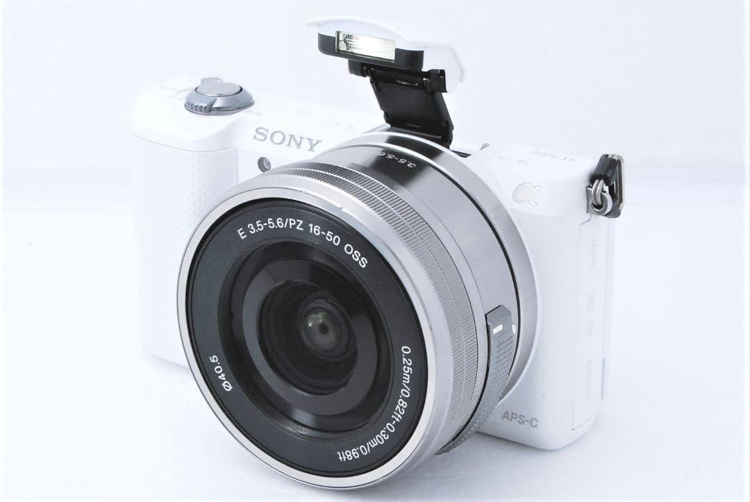 SONY ソニー α5000 レンズセット ホワイト 箱付き シャッター3955