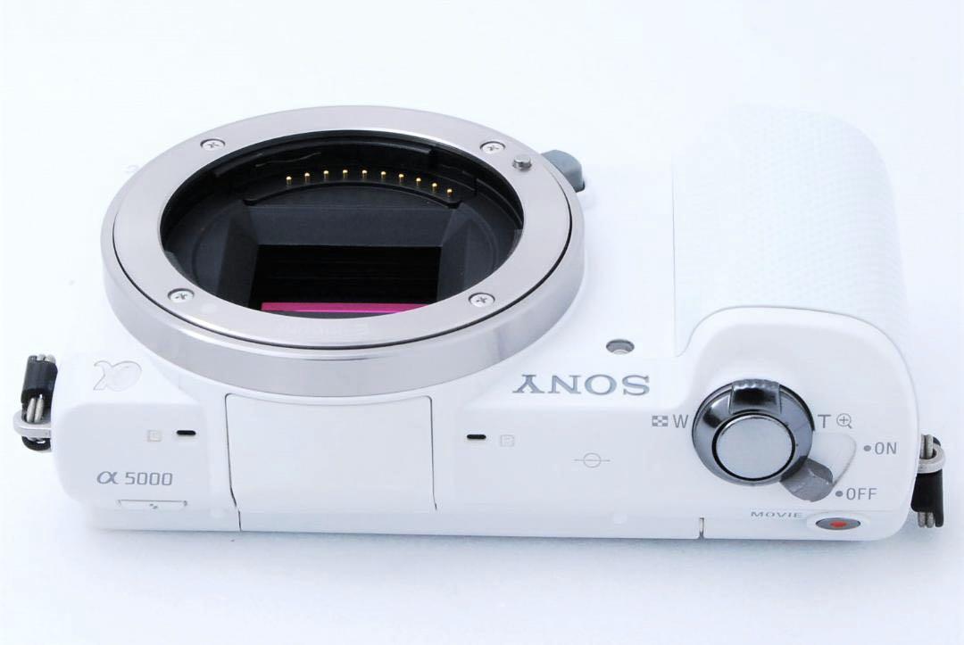 SONY ソニー α5000 レンズセット ホワイト 箱付き シャッター3955