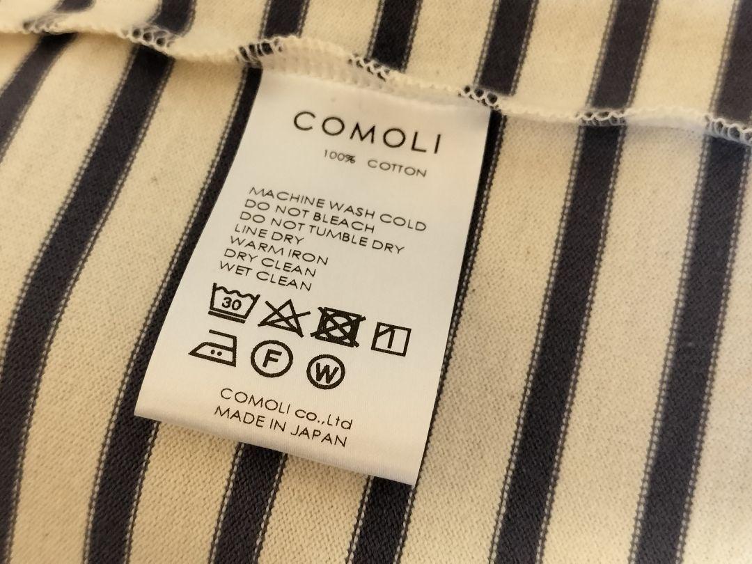 COMOLI/コモリ ボーダー ボートネック長袖 カットソー ナミカズさん着!!