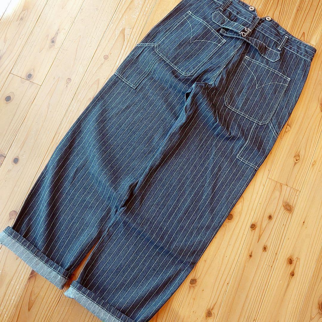数量限定】M ウォバッシュ デニム アメカジ ストライプ ワイド
