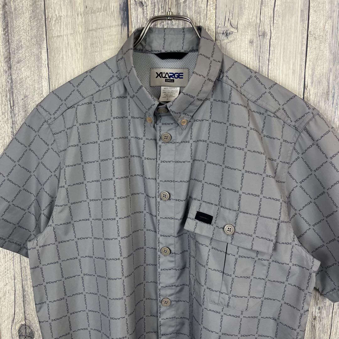 XLARGE エクストララージ 半袖 ボタンダウン ドレス チェック シャツ S