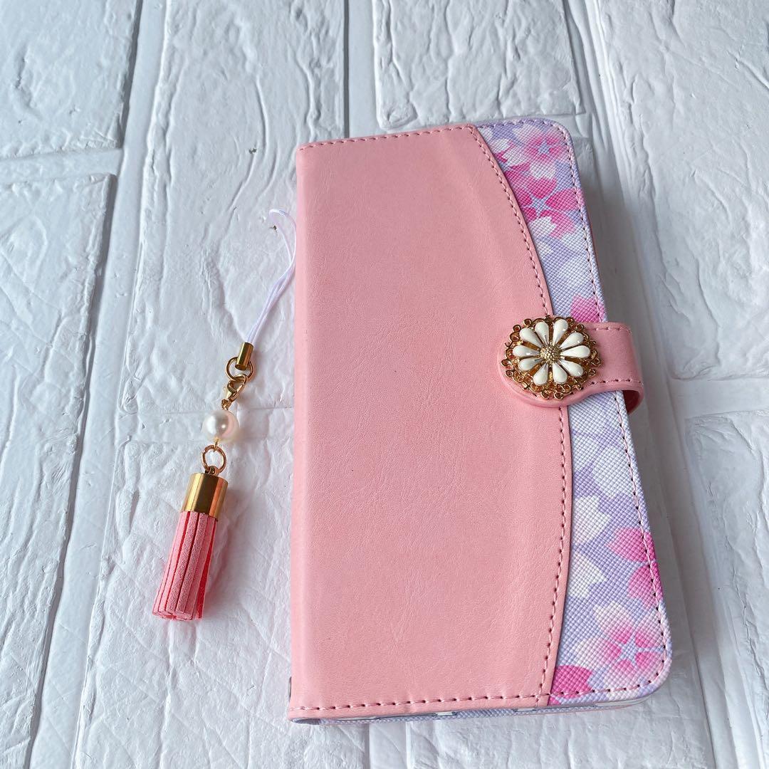 Googlepixel6 6.4インチ 手帳型 かわいいスマホケース 桜　ピンク