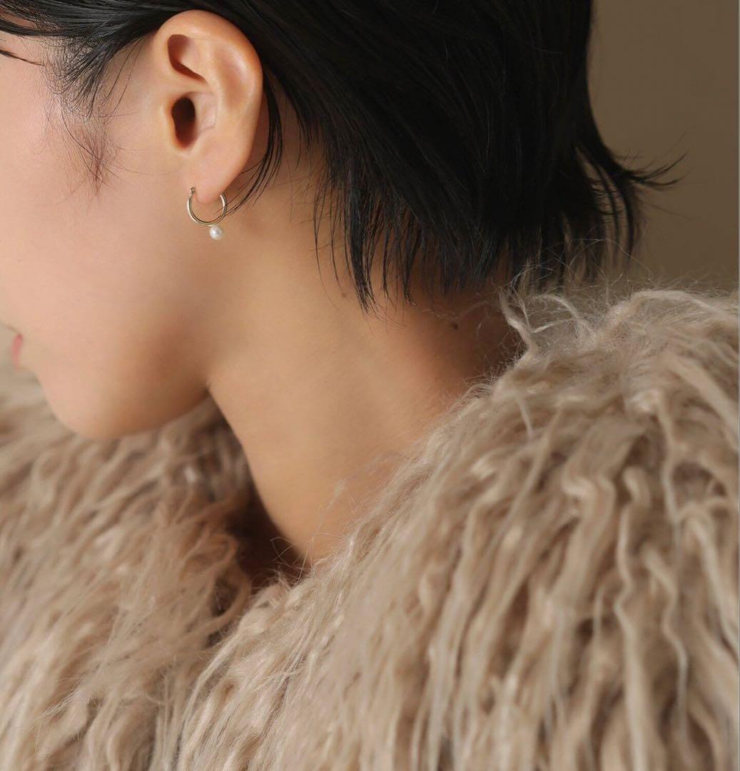 lilas K10 パール フープ ピアス ゴールド スピックアンドスパン リラ lilas K10 パール フープ ピアス ゴールド スピックアンドスパン