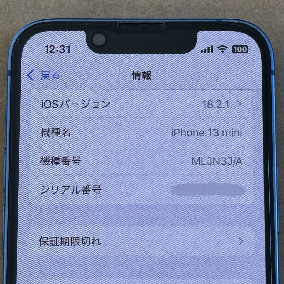 iPhone13mini/258GB/ブルー/バッテリ88%/美品
