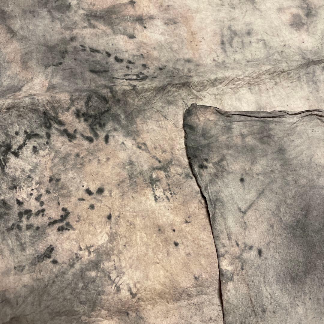 ちゃんみ様おまとめです　「青柿の柿渋染め」3 ジャンクジャーナル素材　草木染め布