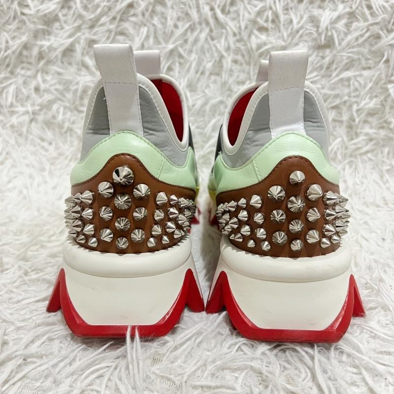 絶対一番安い Louboutin Christian スニーカー スタッズ シャークソール 靴