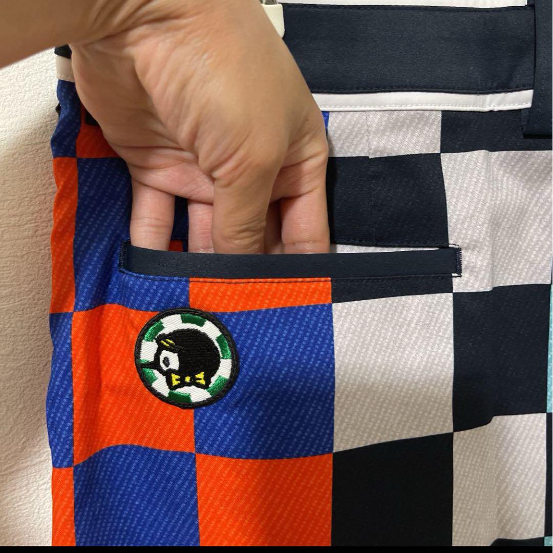 新品9号 マンシングウェア Munsingwear ブロックプリント